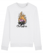 in stil line art - Life is better around the campfire Bluză mânecă lungă Unisex Rise