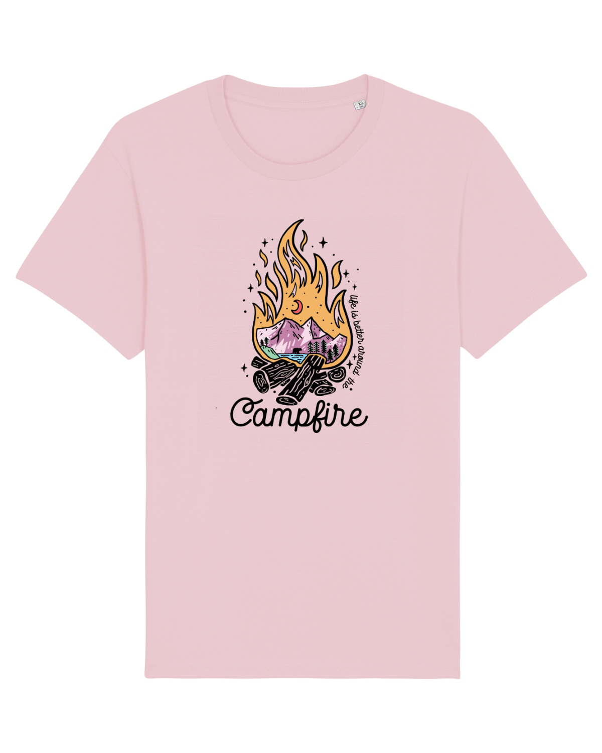Tricou mânecă scurtă Unisex Rocker Cotton Pink