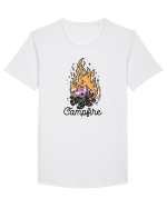 in stil line art - Life is better around the campfire Tricou mânecă scurtă guler larg Bărbat Skater