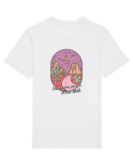 in stil line art - Not all who wander are lost Tricou mânecă scurtă Unisex Rocker