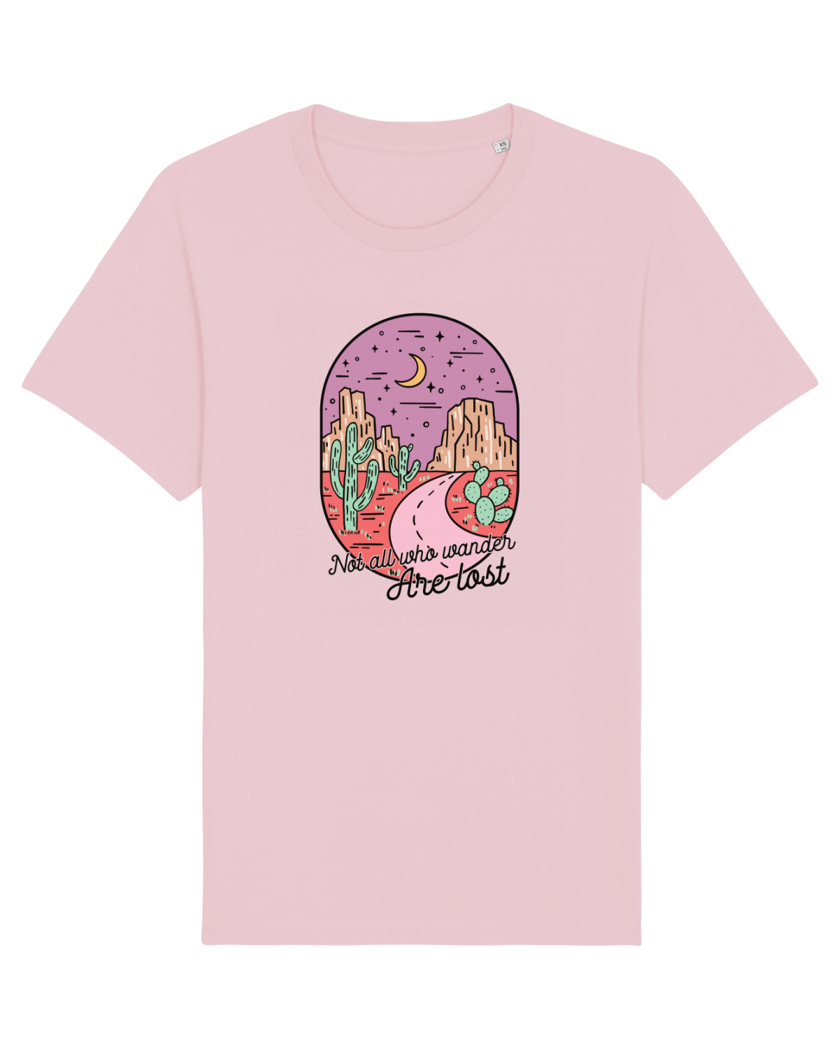 Tricou mânecă scurtă Unisex Rocker Cotton Pink