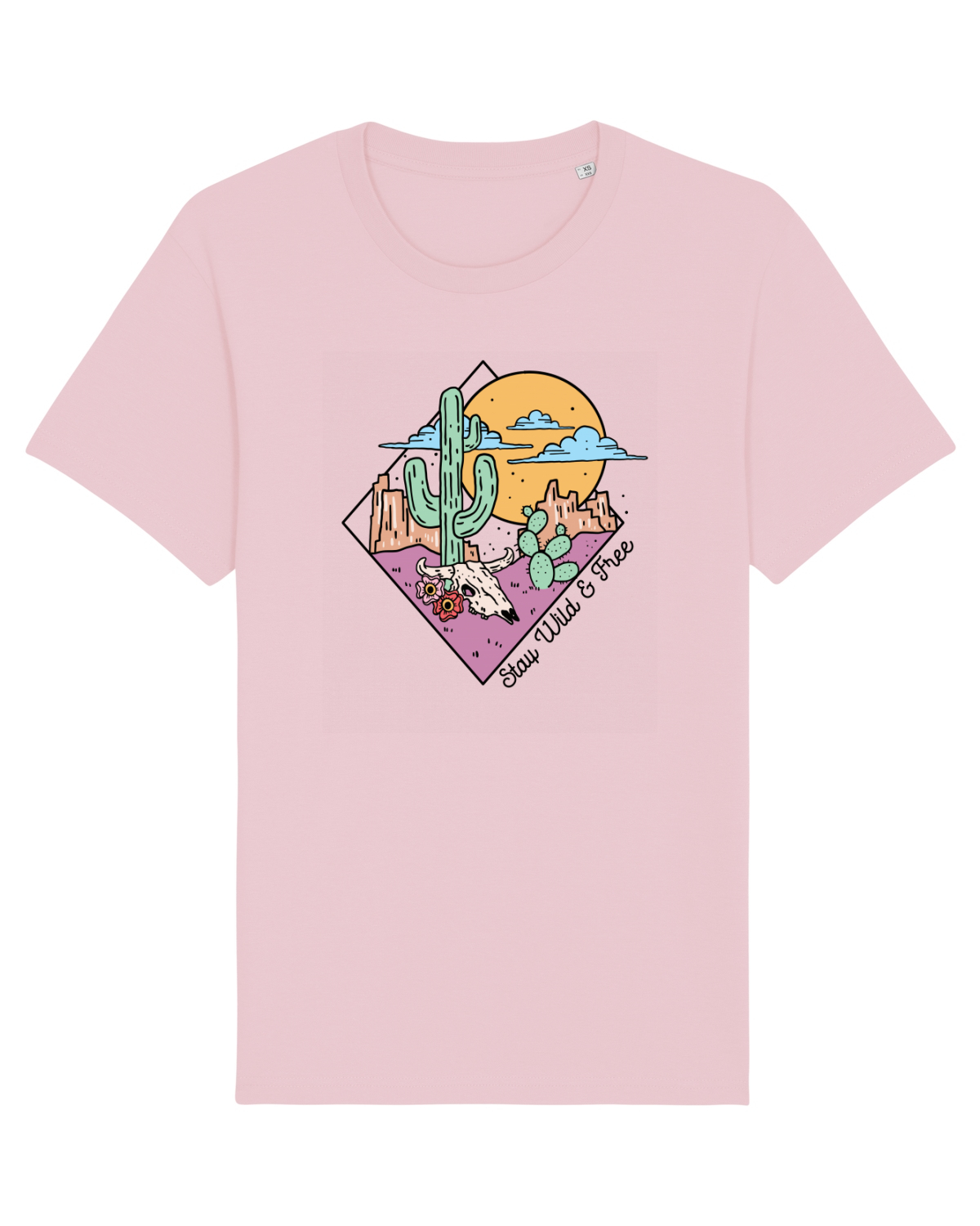 Tricou mânecă scurtă Unisex Rocker Cotton Pink