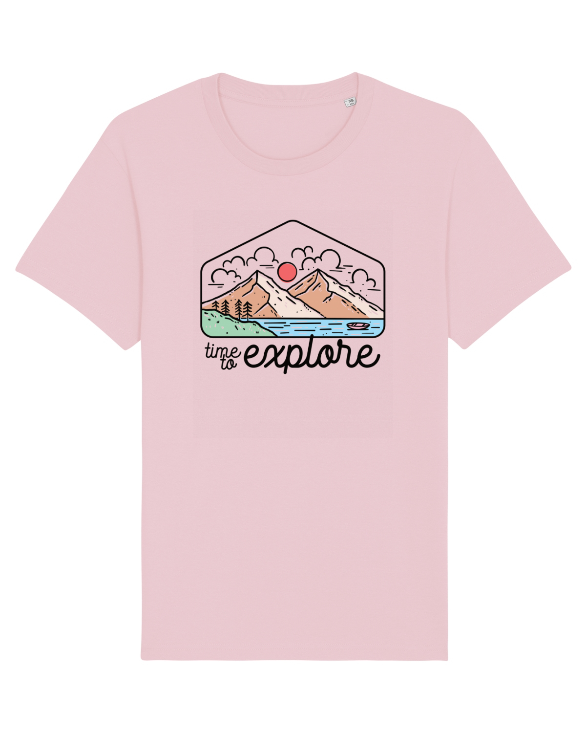 Tricou mânecă scurtă Unisex Rocker Cotton Pink