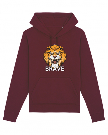 Be brave Lion Burgundy