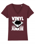 Vinyl Junkie Tricou mânecă scurtă guler V Damă Evoker