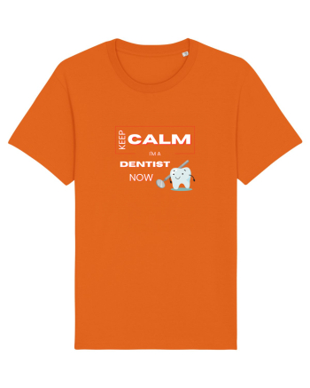 keep calm i m a dentist now Bright Orange