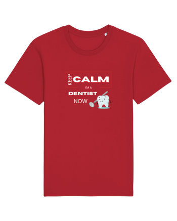 keep calm i m a dentist now Red