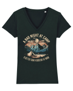 pentru camping - A bad night at camp is better than a good day at work Tricou mânecă scurtă guler V Damă Evoker