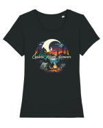 pentru camping - Explore dream discover Tricou mânecă scurtă guler larg fitted Damă Expresser