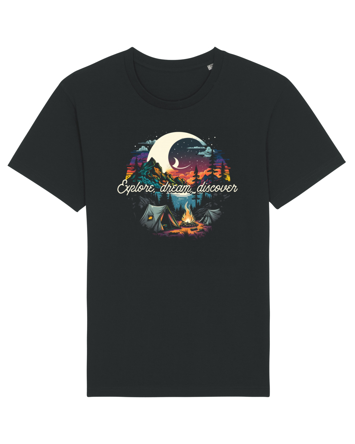 Tricou mânecă scurtă Unisex Rocker Black