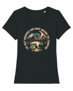 pentru camping - The best memories are made around the campfire Tricou mânecă scurtă guler larg fitted Damă Expresser