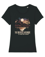 pentru camping - The greatest adventure is what lies ahead Tricou mânecă scurtă guler larg fitted Damă Expresser