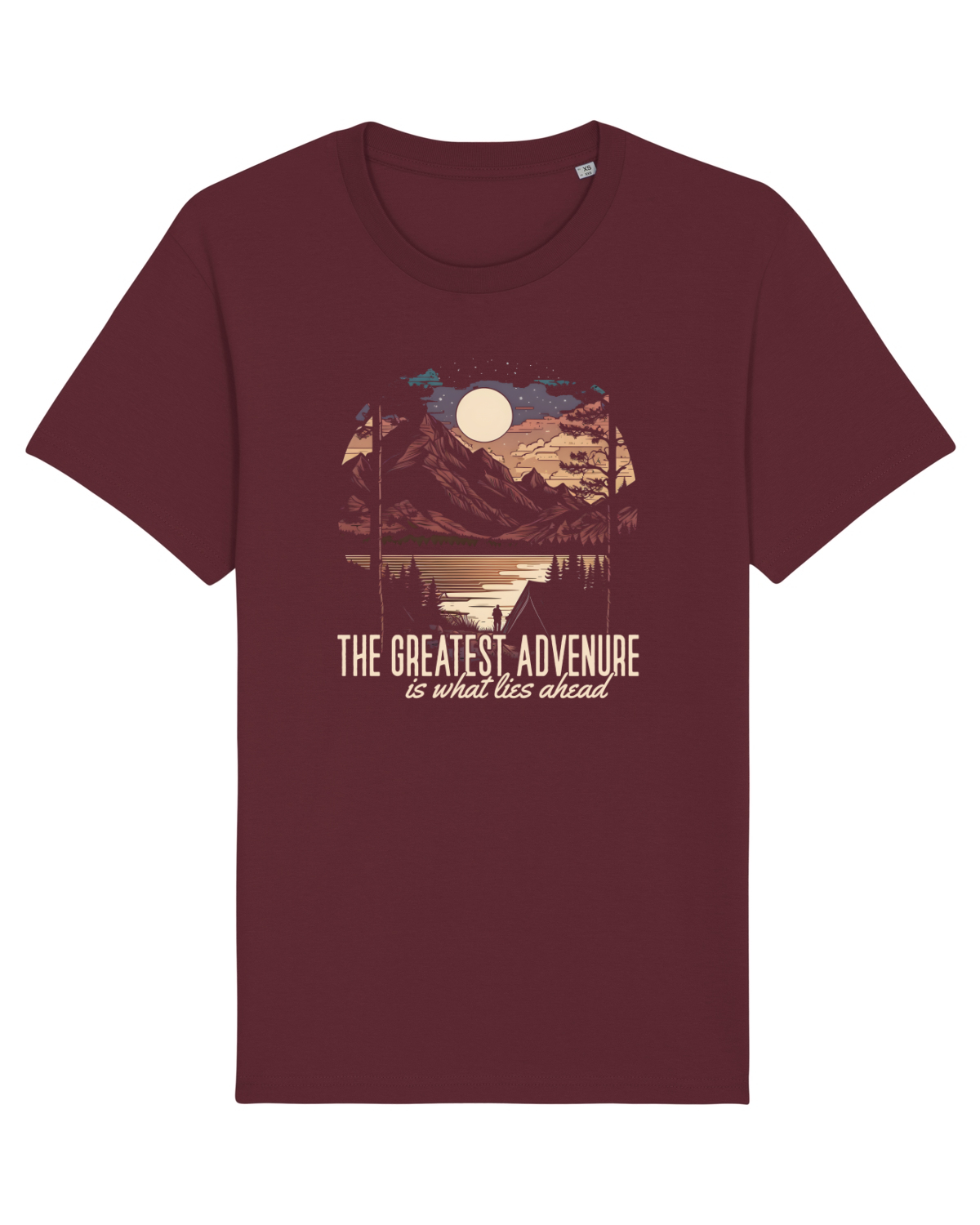 Tricou mânecă scurtă Unisex Rocker Burgundy