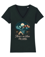 pentru camping - There is no place like camp Tricou mânecă scurtă guler V Damă Evoker