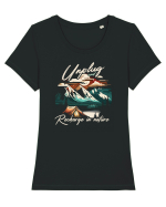 pentru camping - Unplug and recharge in nature Tricou mânecă scurtă guler larg fitted Damă Expresser