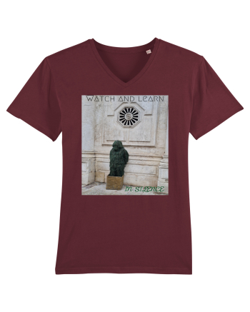 Silent observer Burgundy