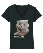 Umm...no mood Tricou mânecă scurtă guler V Damă Evoker