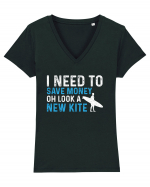 I need to save money oh look a new kite Tricou mânecă scurtă guler V Damă Evoker