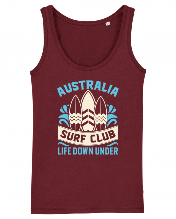 Australia Surf Club Life Down Under Burgundy