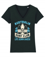 Australia Surf Club Life Down Under Tricou mânecă scurtă guler V Damă Evoker