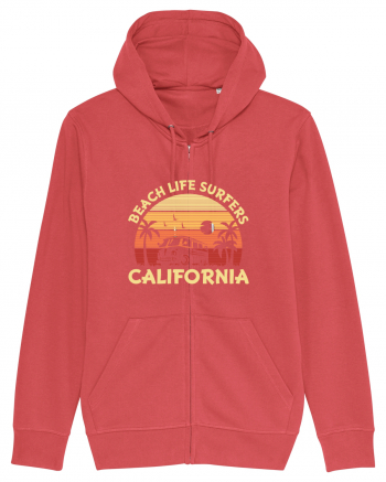 Beach Life Surfers California Carmine Red