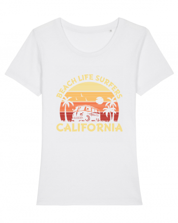 Beach Life Surfers California White