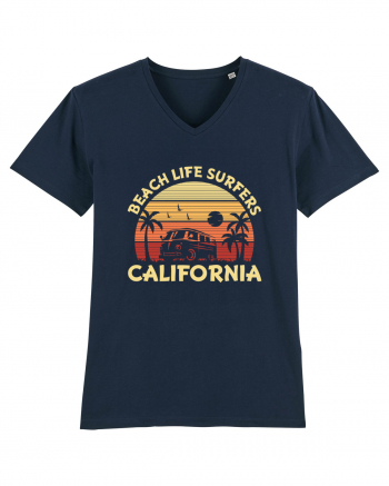 Beach Life Surfers California French Navy