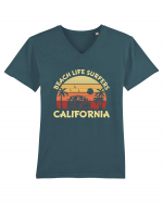 Beach Life Surfers California Tricou mânecă scurtă guler V Bărbat Presenter