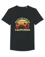 Beach Life Surfers California Tricou mânecă scurtă guler larg Bărbat Skater