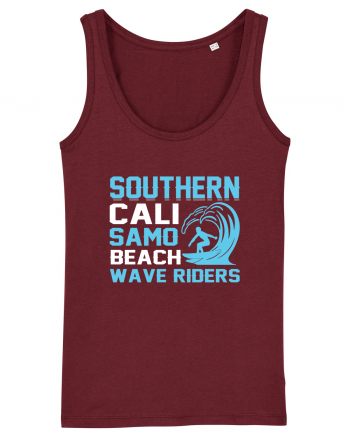 uthern Cali Samo Beach Wave Riders Burgundy