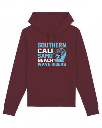 uthern Cali Samo Beach Wave Riders Burgundy