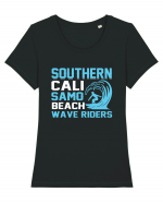 uthern Cali Samo Beach Wave Riders Tricou mânecă scurtă guler larg fitted Damă Expresser