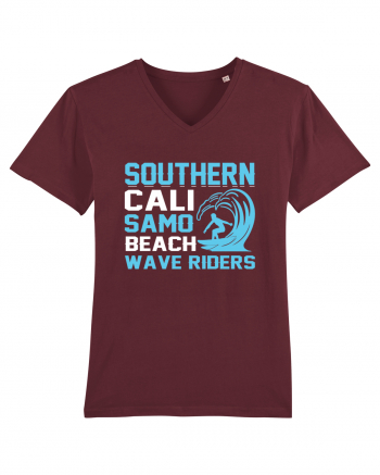 uthern Cali Samo Beach Wave Riders Burgundy