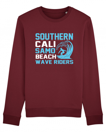 uthern Cali Samo Beach Wave Riders Burgundy