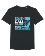 uthern Cali Samo Beach Wave Riders Tricou mânecă scurtă guler larg Bărbat Skater