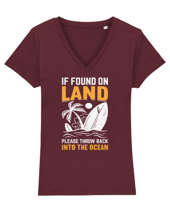  If Found On Land Please Throw Back Into The Ocean Burgundy