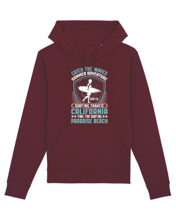 Catch the waves summer adventure surfing fanatic California Burgundy