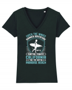 Catch the waves summer adventure surfing fanatic California Tricou mânecă scurtă guler V Damă Evoker