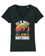 Out Of Water I Am Nothing Tricou mânecă scurtă guler V Damă Evoker