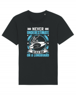 Never Underestimate An Old Man On A Longboard Tricou mânecă scurtă Unisex Rocker