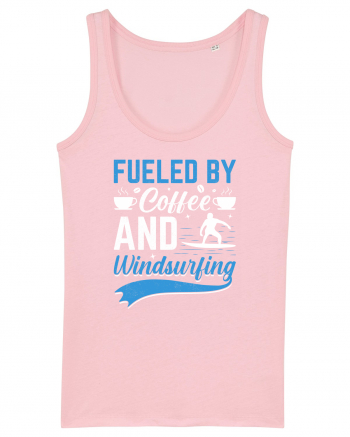 Fueled By Coffee And Windsurfing Cotton Pink