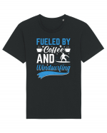 Fueled By Coffee And Windsurfing Tricou mânecă scurtă Unisex Rocker