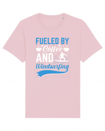 Fueled By Coffee And Windsurfing Cotton Pink