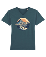 pentru montaniarzi - Find adventure in every step Tricou mânecă scurtă guler V Bărbat Presenter