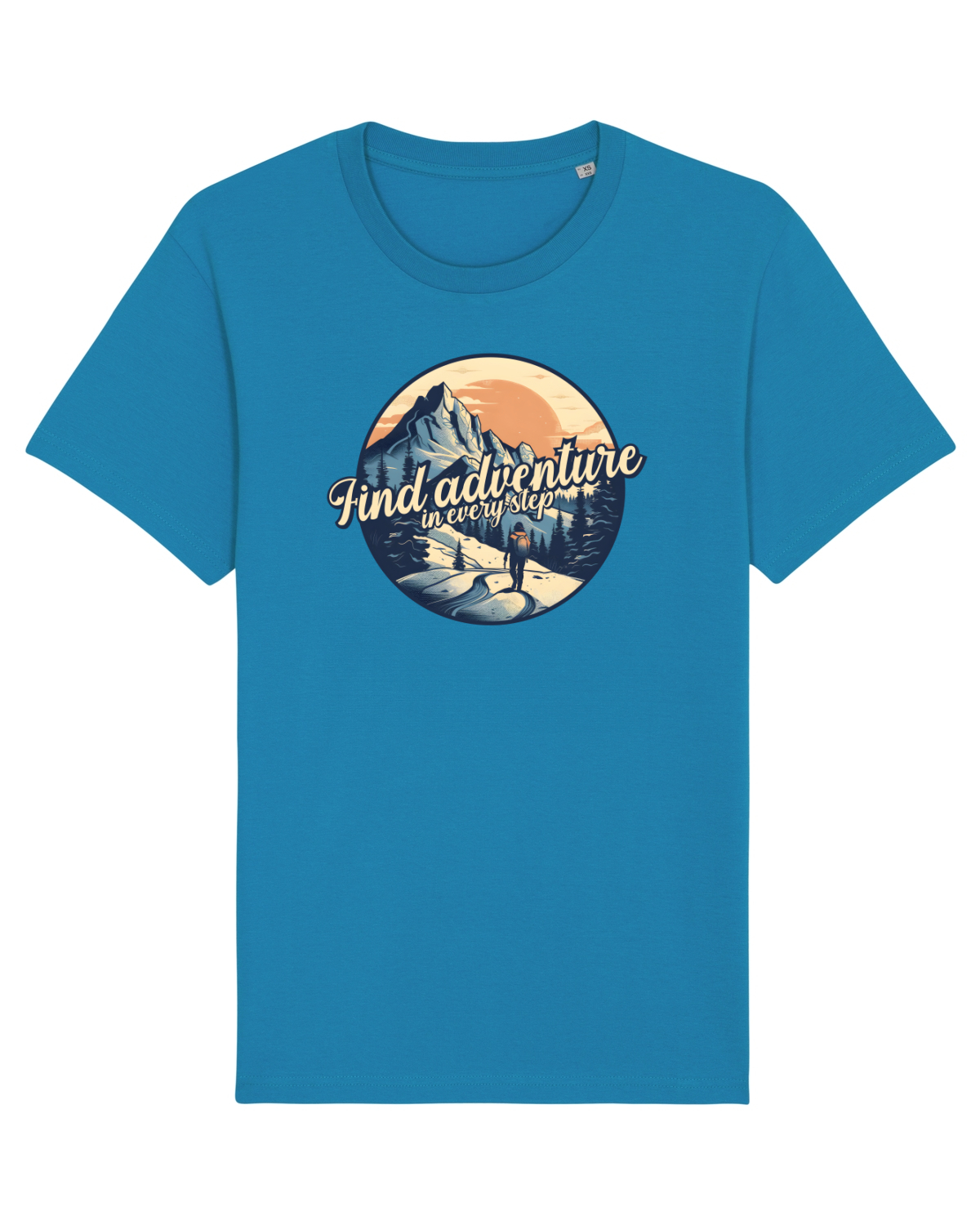 Tricou mânecă scurtă Unisex Rocker Azur