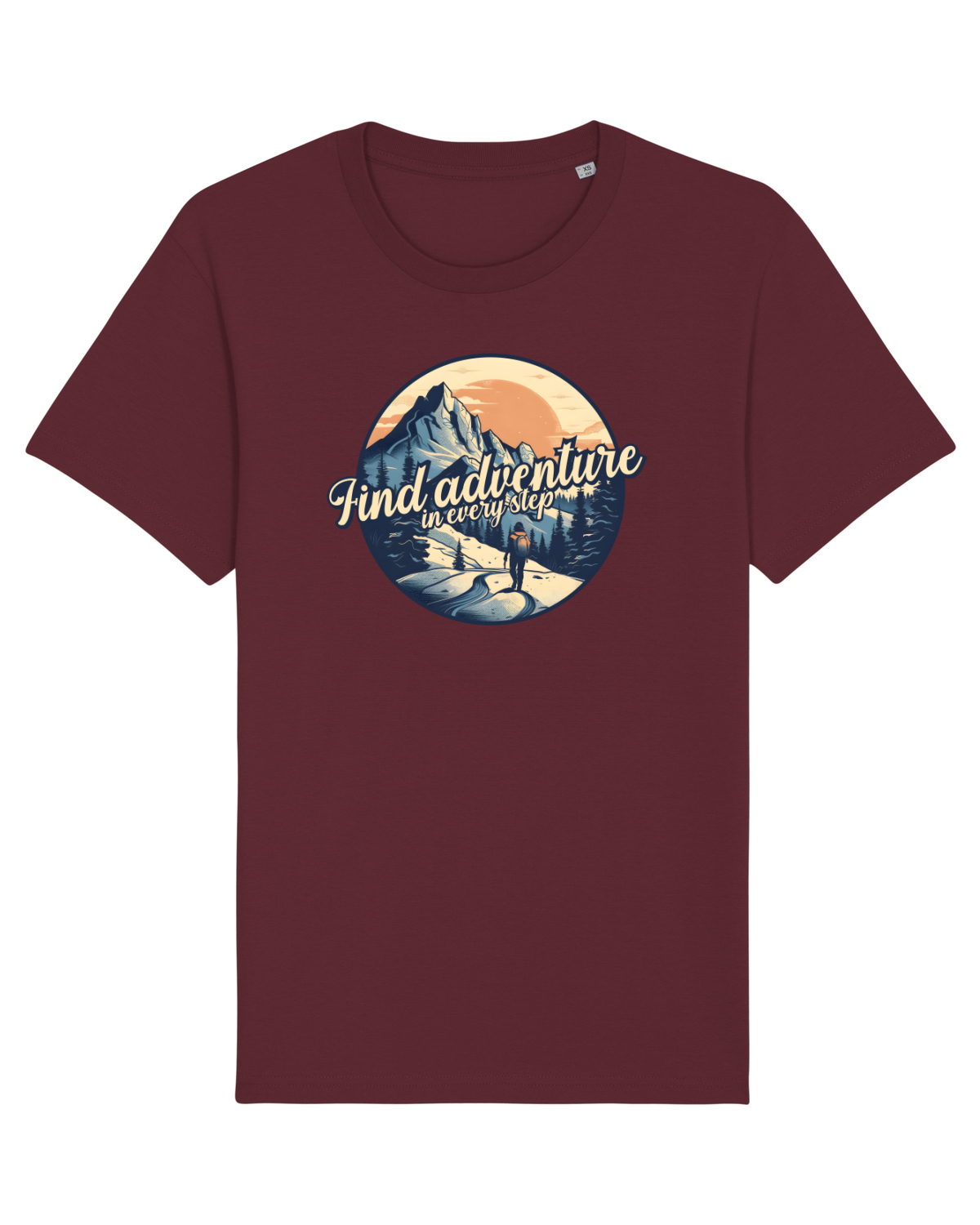 Tricou mânecă scurtă Unisex Rocker Burgundy