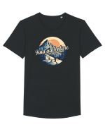 pentru montaniarzi - Find adventure in every step Tricou mânecă scurtă guler larg Bărbat Skater