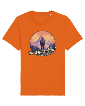 pentru montaniarzi - Find your trail and follow it Bright Orange