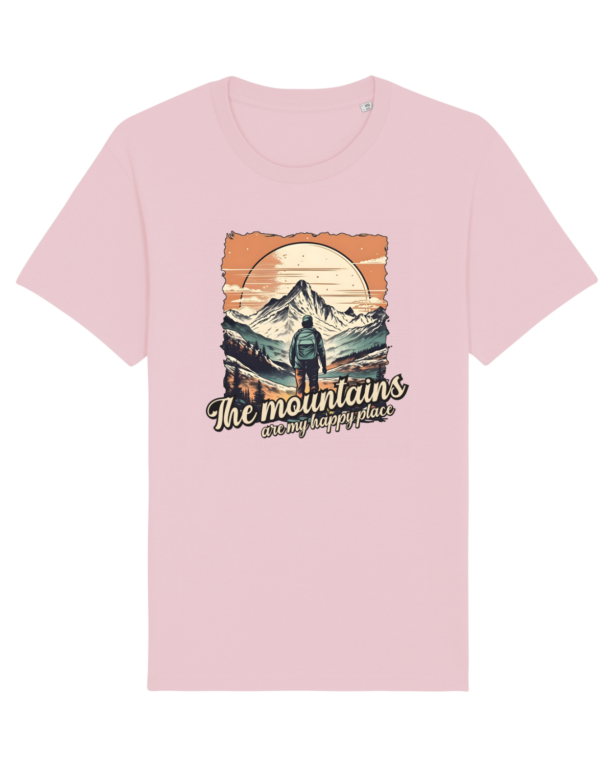Tricou mânecă scurtă Unisex Rocker Cotton Pink