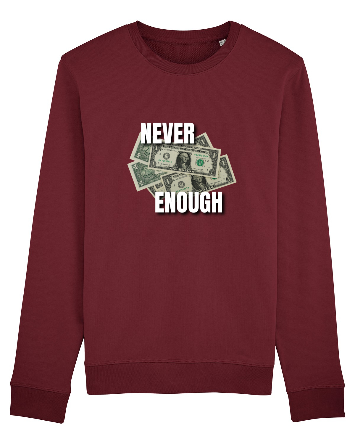 Bluză mânecă lungă Unisex Rise Burgundy